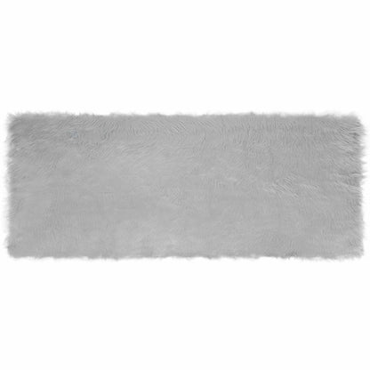 vidaXL Faux Sheepskin Rug TAFALLA Grey 80 x 200 cm Polyester