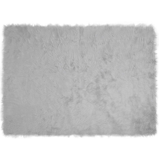 vidaXL Faux Sheepskin Rug TAFALLA Grey 160 x 230 cm Polyester