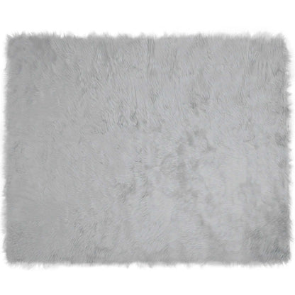 vidaXL Faux Sheepskin Rug Tafalla Grey 200 x 280 cm Polyester