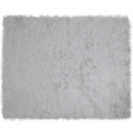 vidaXL Faux Sheepskin Rug TAFALLA Grey 200 x 280 cm Polyester