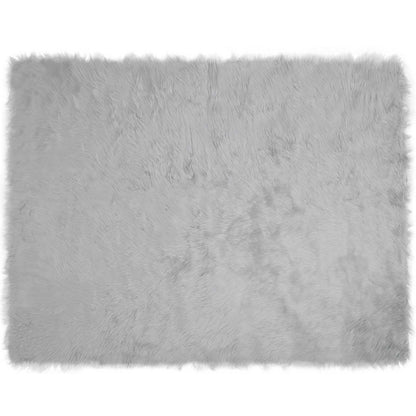 vidaXL Faux Sheepskin Rug TAFALLA Grey 240 x 340 cm Polyester