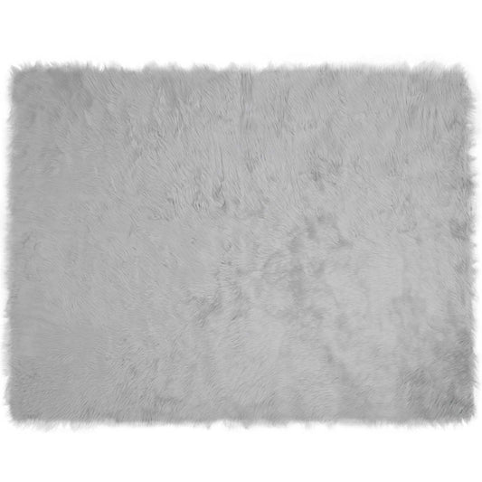 vidaXL Faux Sheepskin Rug TAFALLA Grey 240 x 340 cm Polyester