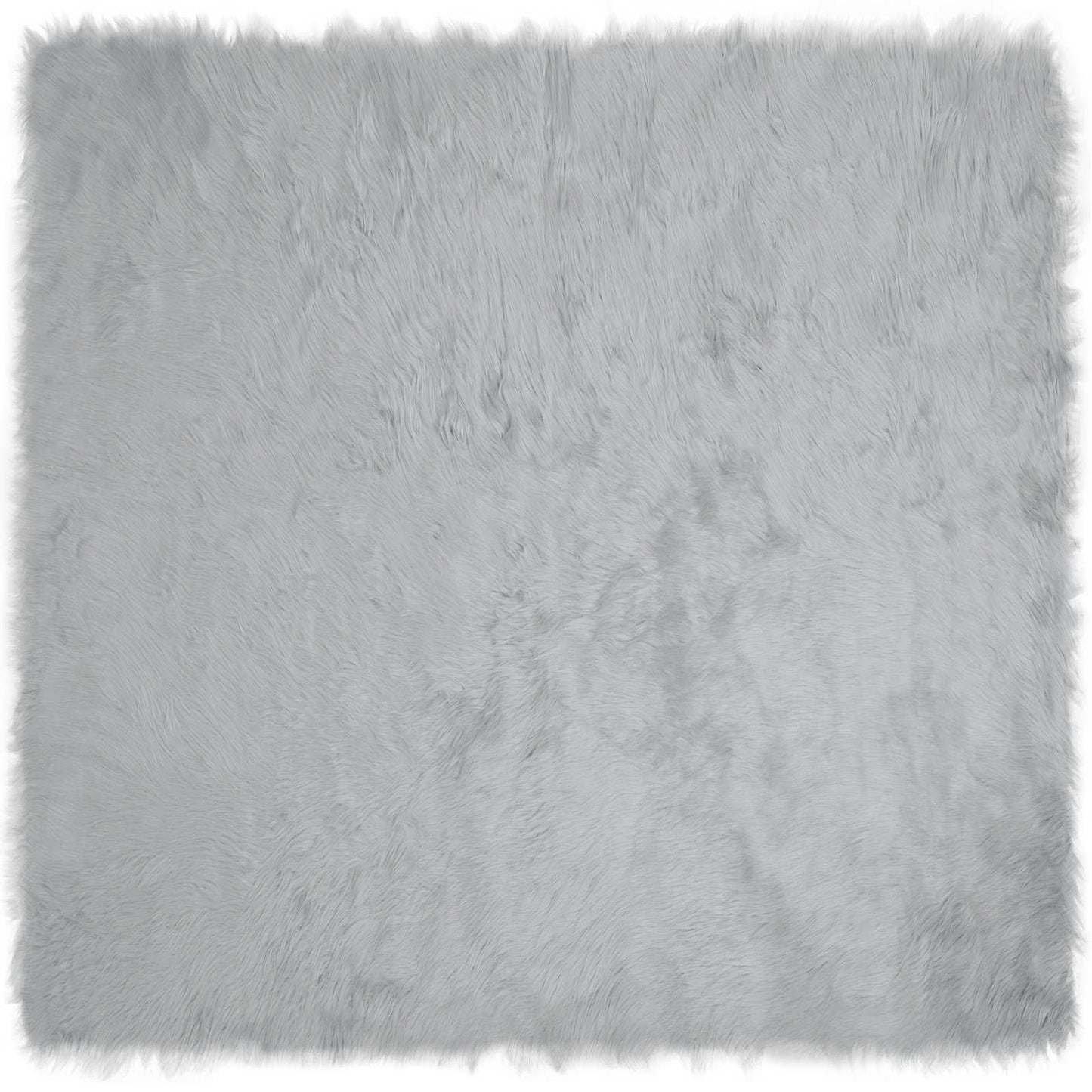 vidaXL Faux Sheepskin Rug TAFALLA Grey 160 x 160 cm Polyester