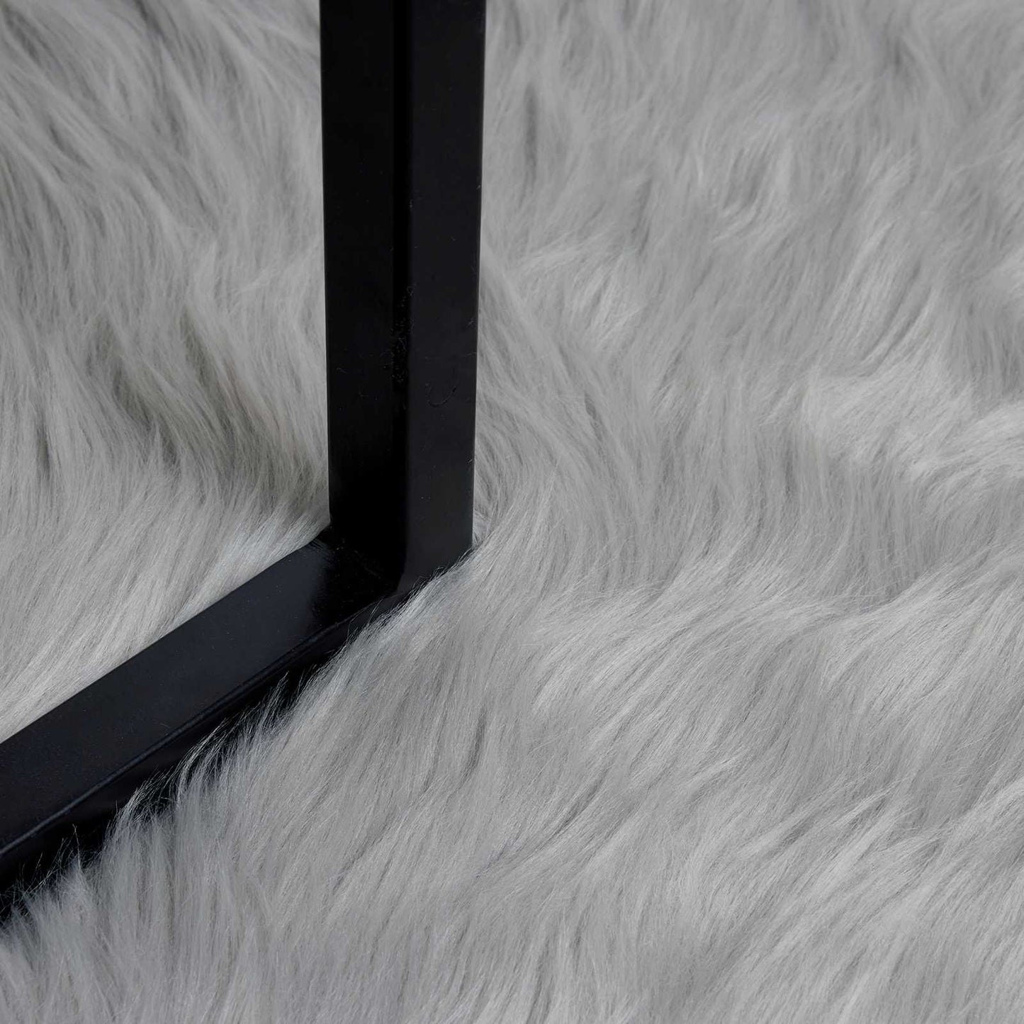 vidaXL Faux Sheepskin Rug TAFALLA Grey Ø 80 cm Polyester