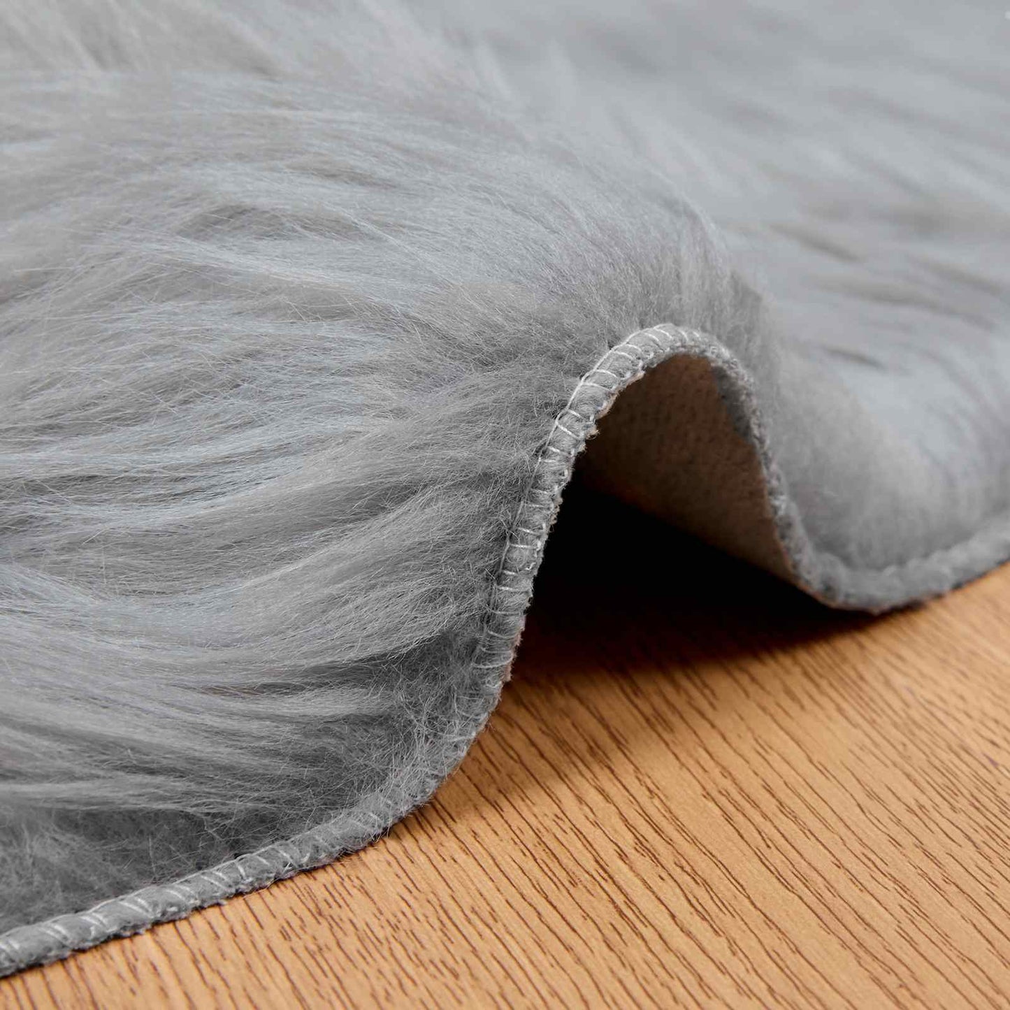 vidaXL Faux Sheepskin Rug TAFALLA Grey Ø 80 cm Polyester