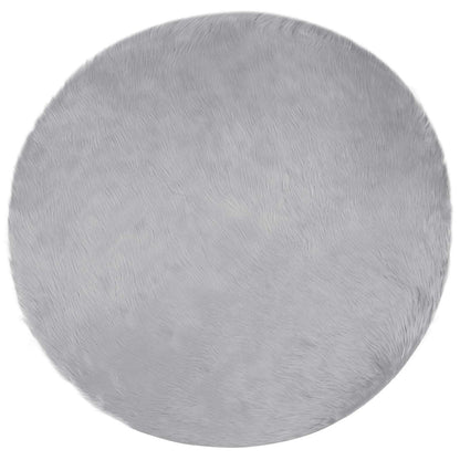 vidaXL Faux Sheepskin Rug TAFALLA Grey Ø 160 cm Polyester