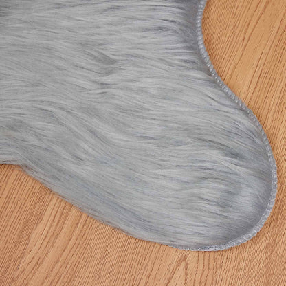 vidaXL Faux Sheepskin Rug TAFALLA Grey 50 x 80 cm Polyester