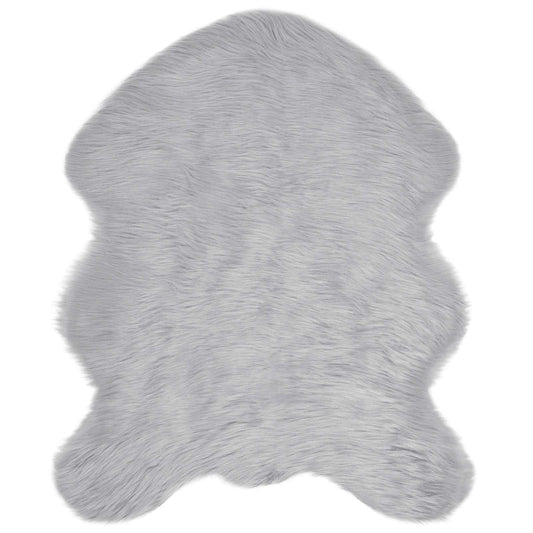 vidaXL Faux Sheepskin Rug TAFALLA Grey 50 x 80 cm Polyester