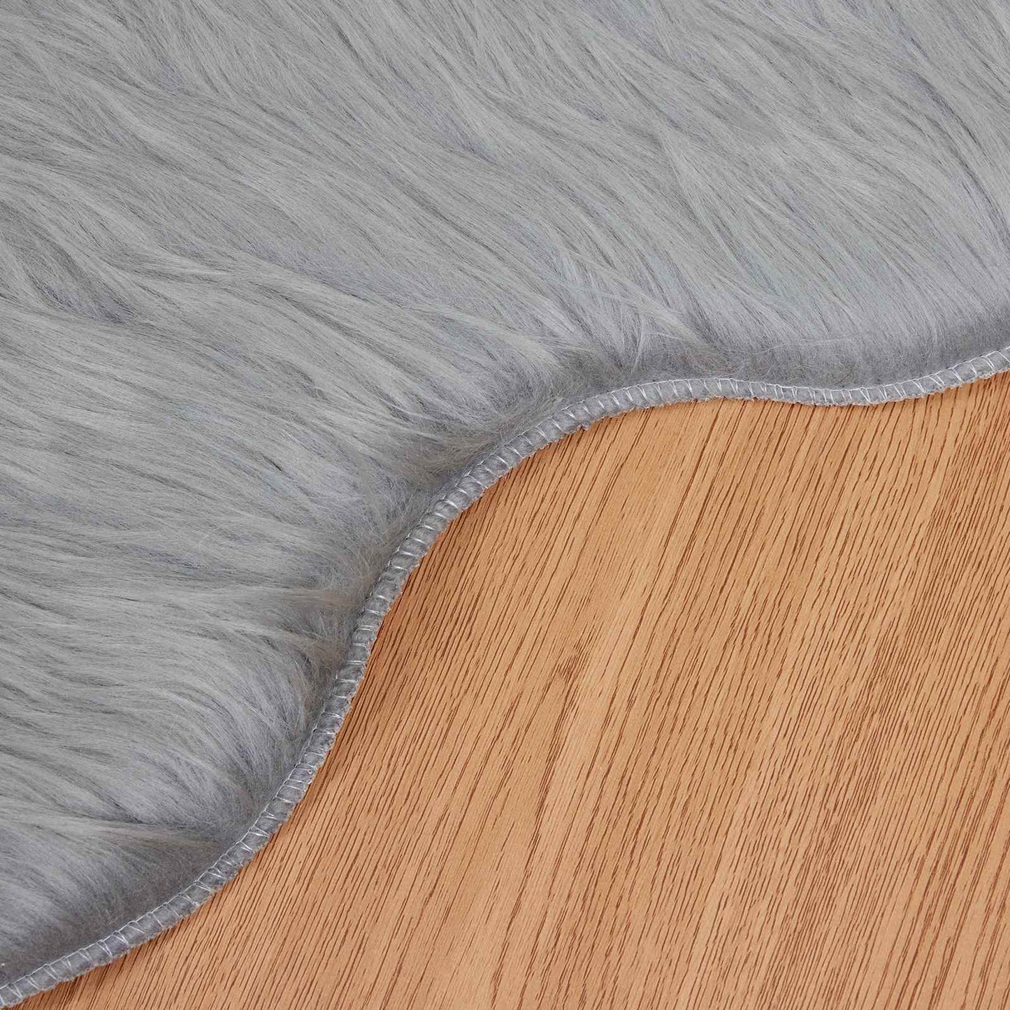 vidaXL Faux Sheepskin Rug TAFALLA Grey 60 x 90 cm Polyester