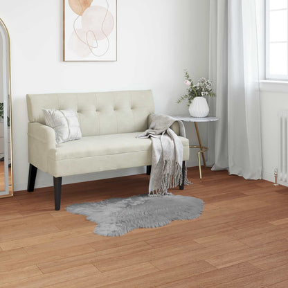 vidaXL Faux Sheepskin Rug TAFALLA Grey 60 x 90 cm Polyester