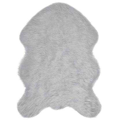 vidaXL Faux Sheepskin Rug TAFALLA Grey 60 x 90 cm Polyester