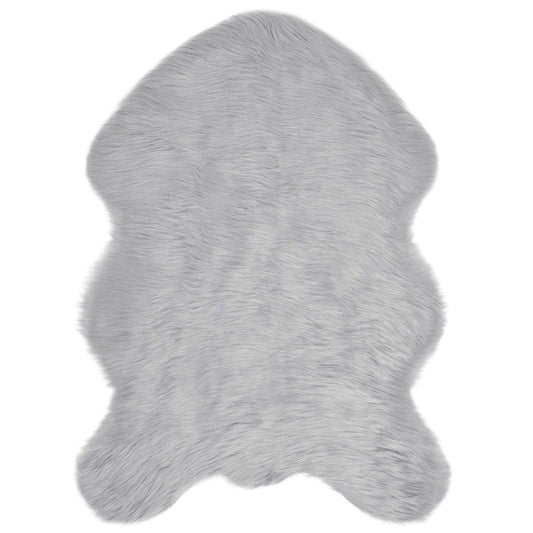 vidaXL Faux Sheepskin Rug TAFALLA Grey 60 x 90 cm Polyester