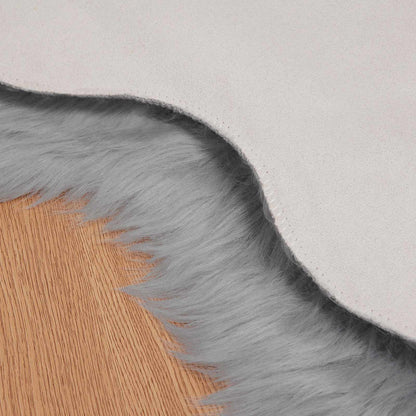 vidaXL Faux Sheepskin Rug TAFALLA Grey 80 x 120 cm Polyester
