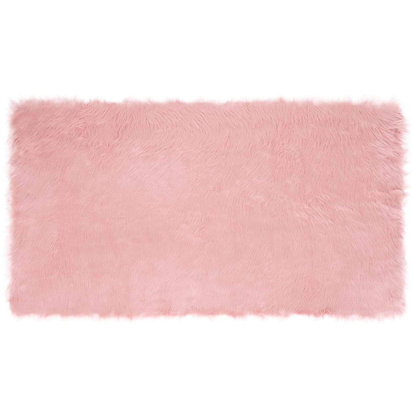 vidaXL Faux Sheepskin Rug TAFALLA Pink 60 x 110 cm Polyester