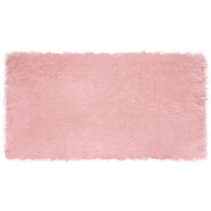 vidaXL Faux Sheepskin Rug TAFALLA Pink 80 x 150 cm Polyester