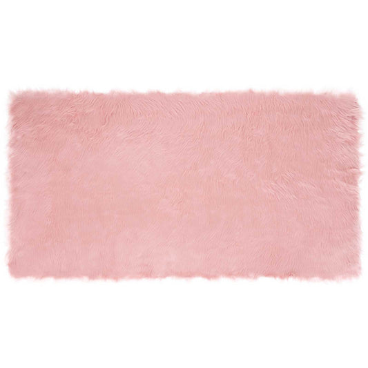 vidaXL Faux Sheepskin Rug TAFALLA Pink 80 x 150 cm Polyester