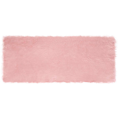 vidaXL Faux Sheepskin Rug TAFALLA Pink 80 x 200 cm Polyester