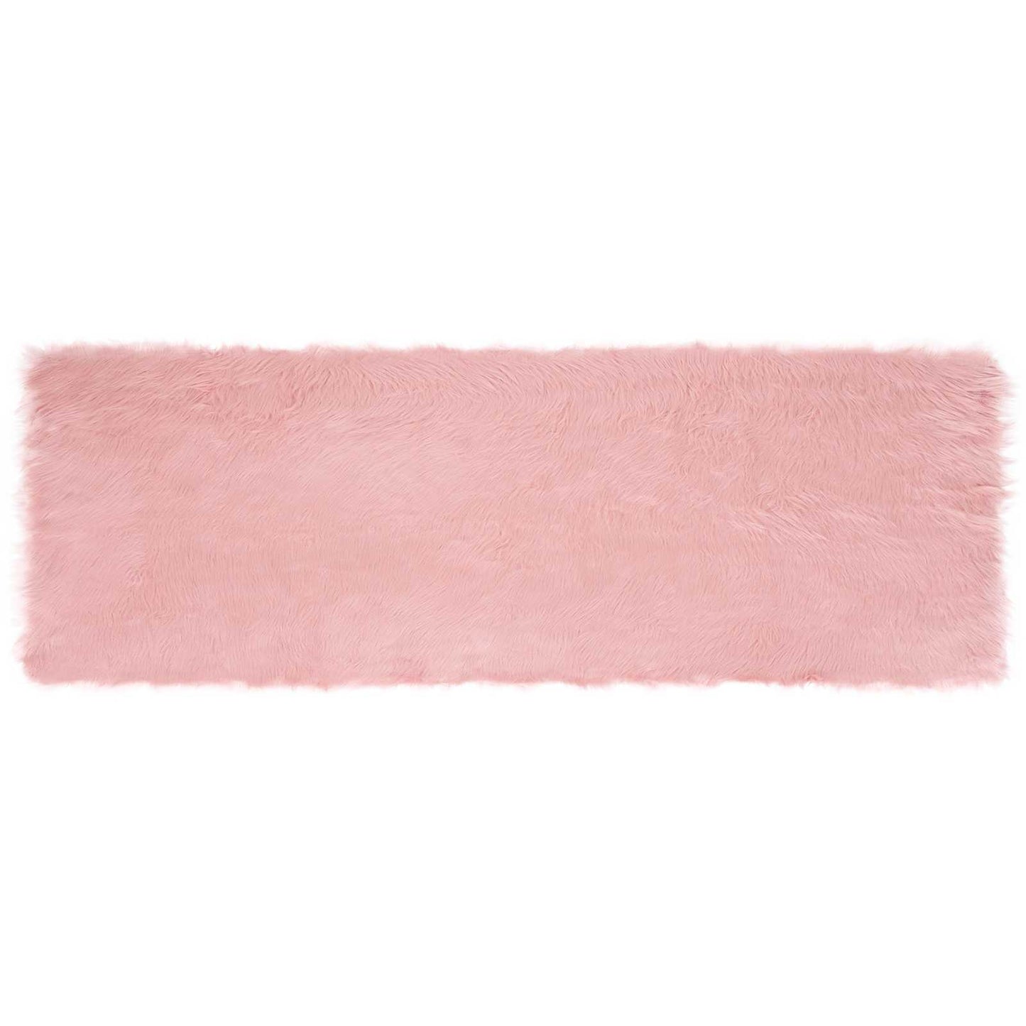 vidaXL Faux Sheepskin Rug TAFALLA Pink 80 x 250 cm Polyester
