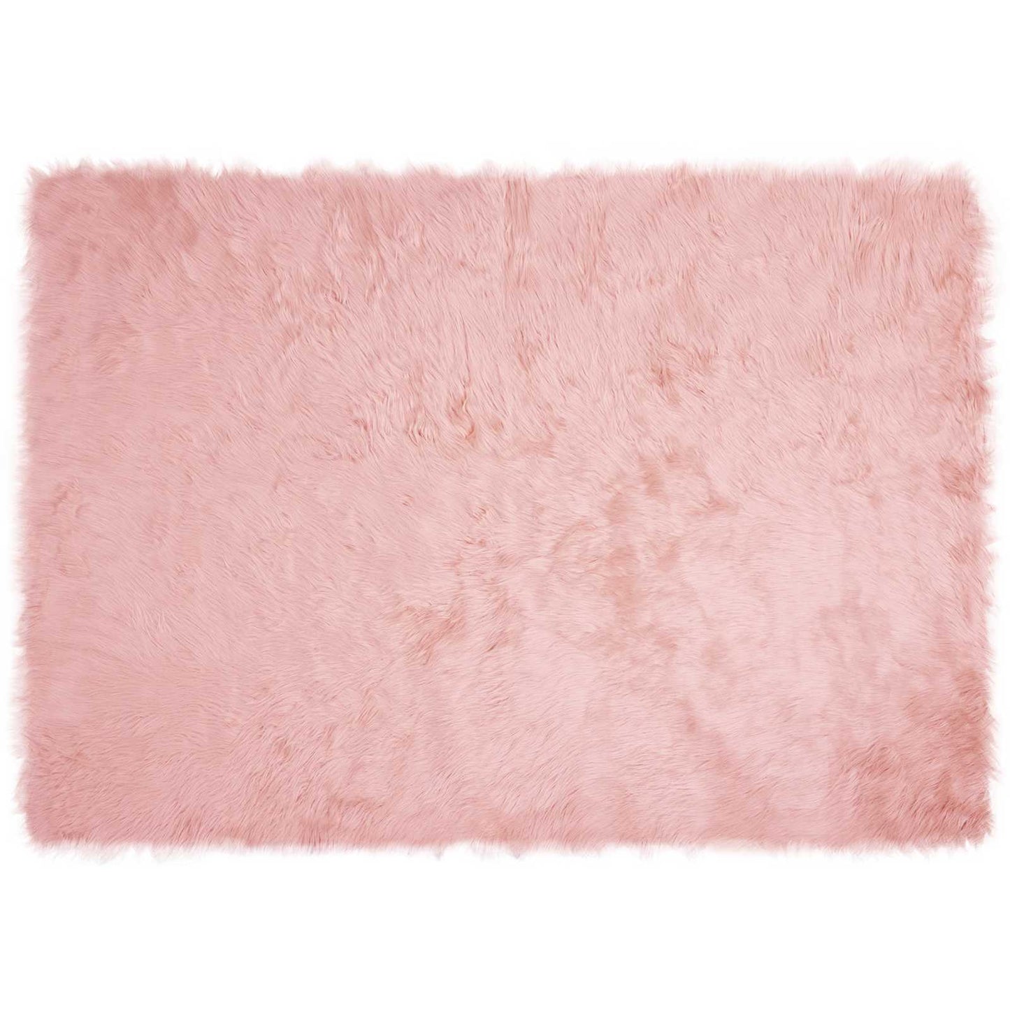 vidaXL Faux Sheepskin Rug TAFALLA Pink 140 x 200 cm Polyester