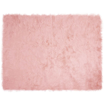 vidaXL Faux Sheepskin Rug TAFALLA Pink 240 x 340 cm Polyester