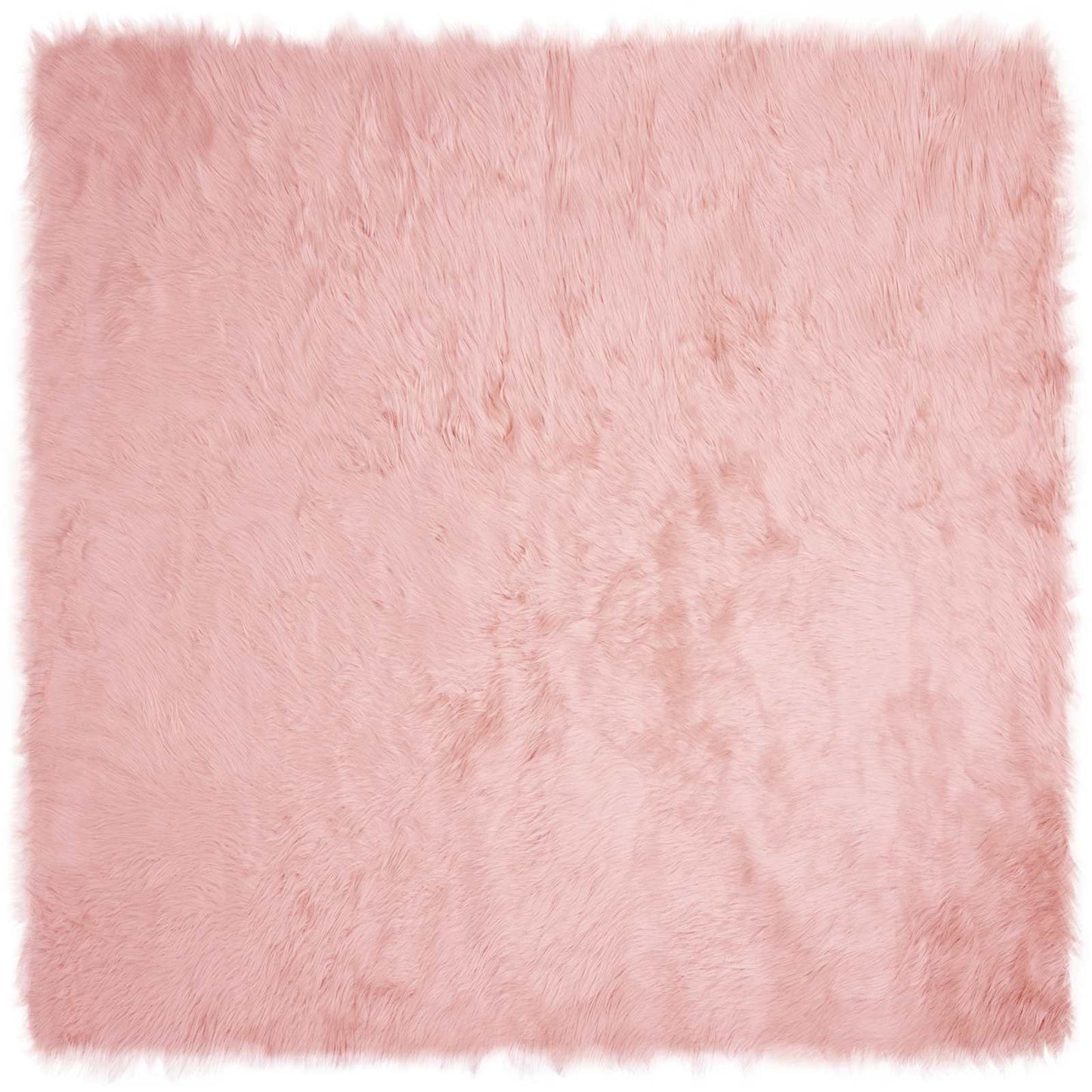 vidaXL Faux Sheepskin Rug TAFALLA Pink 160 x 160 cm Polyester