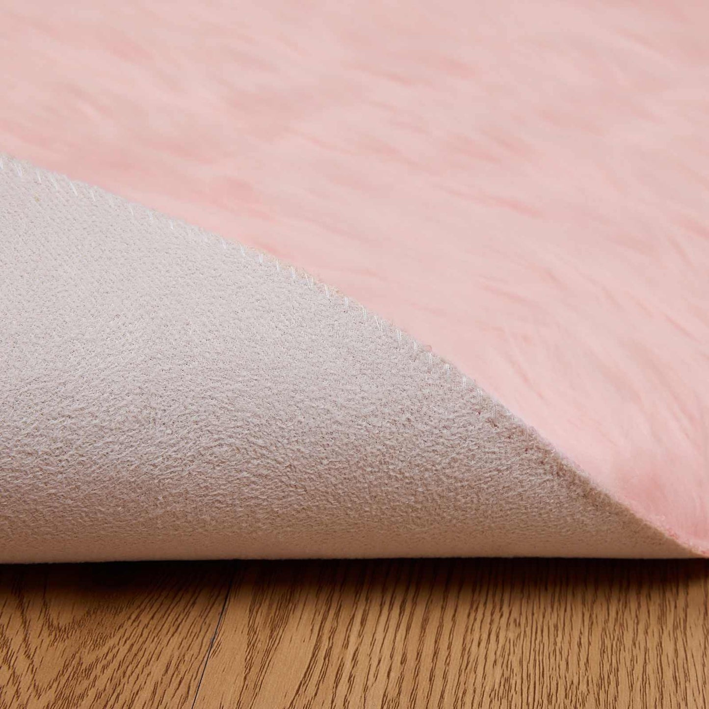 vidaXL Faux Sheepskin Rug TAFALLA Pink Ø 200 cm Polyester