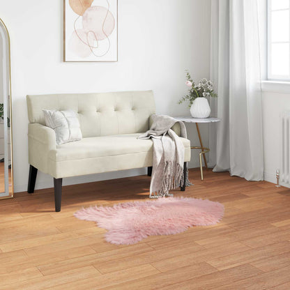 vidaXL Faux Sheepskin Rug TAFALLA Pink 50 x 80 cm Polyester