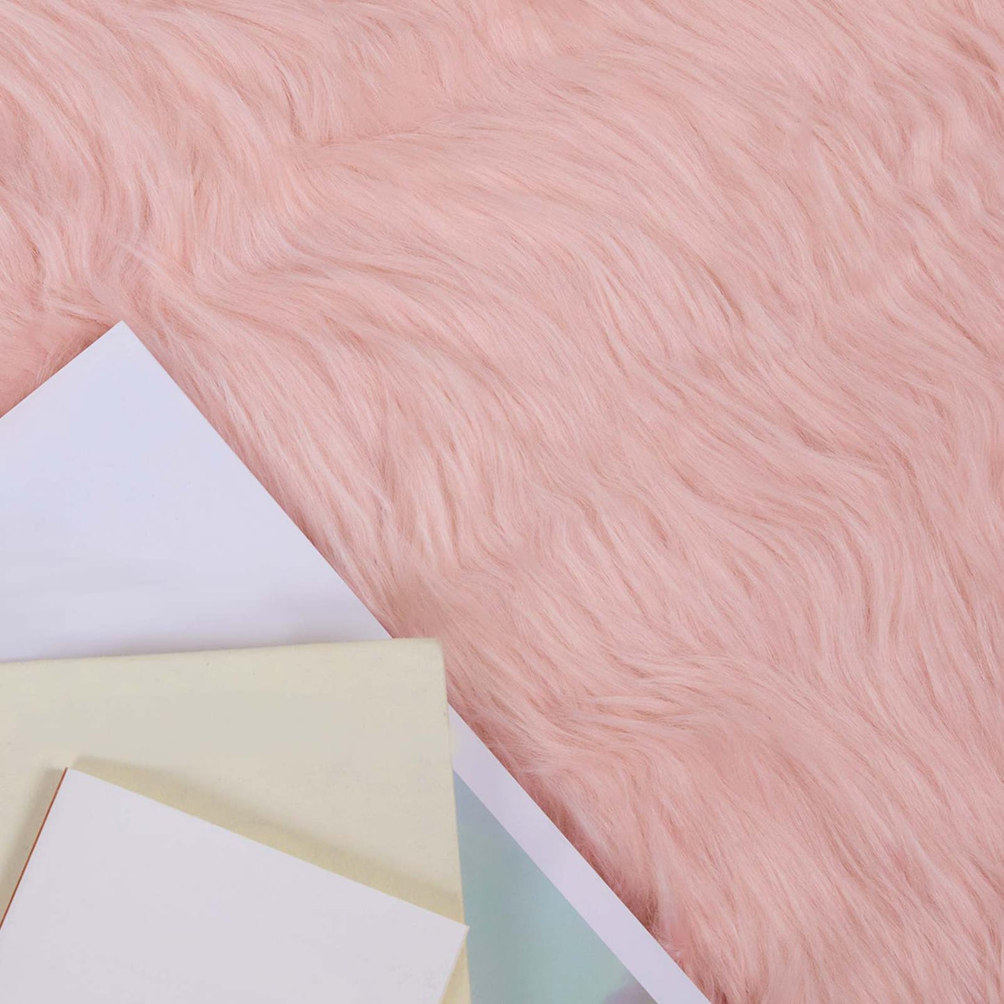 vidaXL Faux Sheepskin Rug TAFALLA Pink 50 x 80 cm Polyester