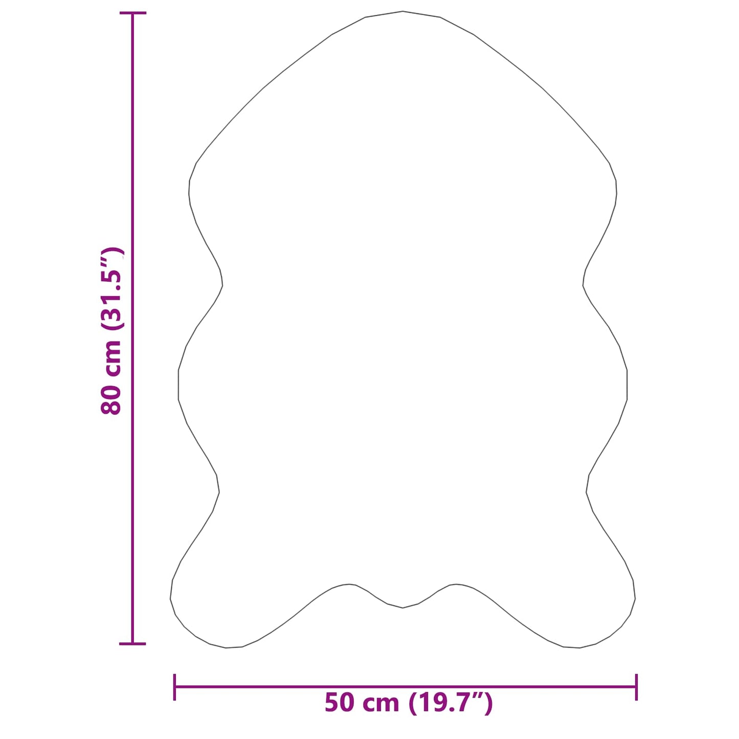 vidaXL Faux Sheepskin Rug TAFALLA Pink 50 x 80 cm Polyester