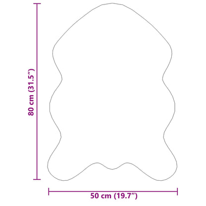 vidaXL Faux Sheepskin Rug TAFALLA Pink 50 x 80 cm Polyester