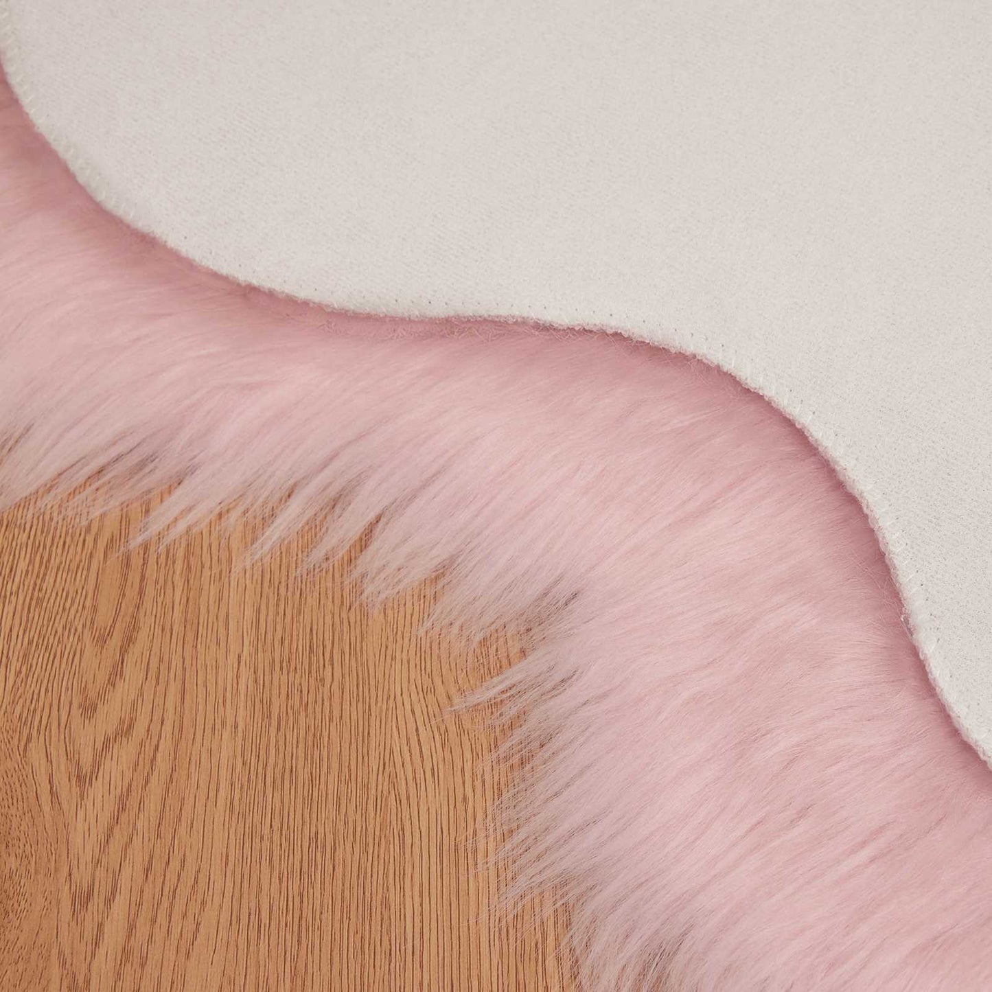 vidaXL Faux Sheepskin Rug TAFALLA Pink 80 x 120 cm Polyester