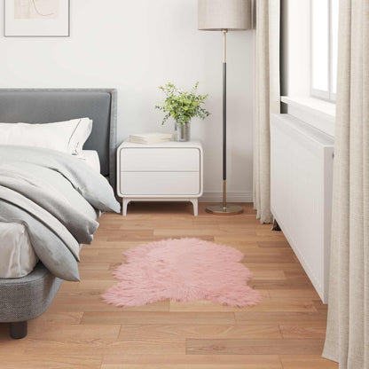 vidaXL Faux Sheepskin Rug TAFALLA Pink 80 x 120 cm Polyester