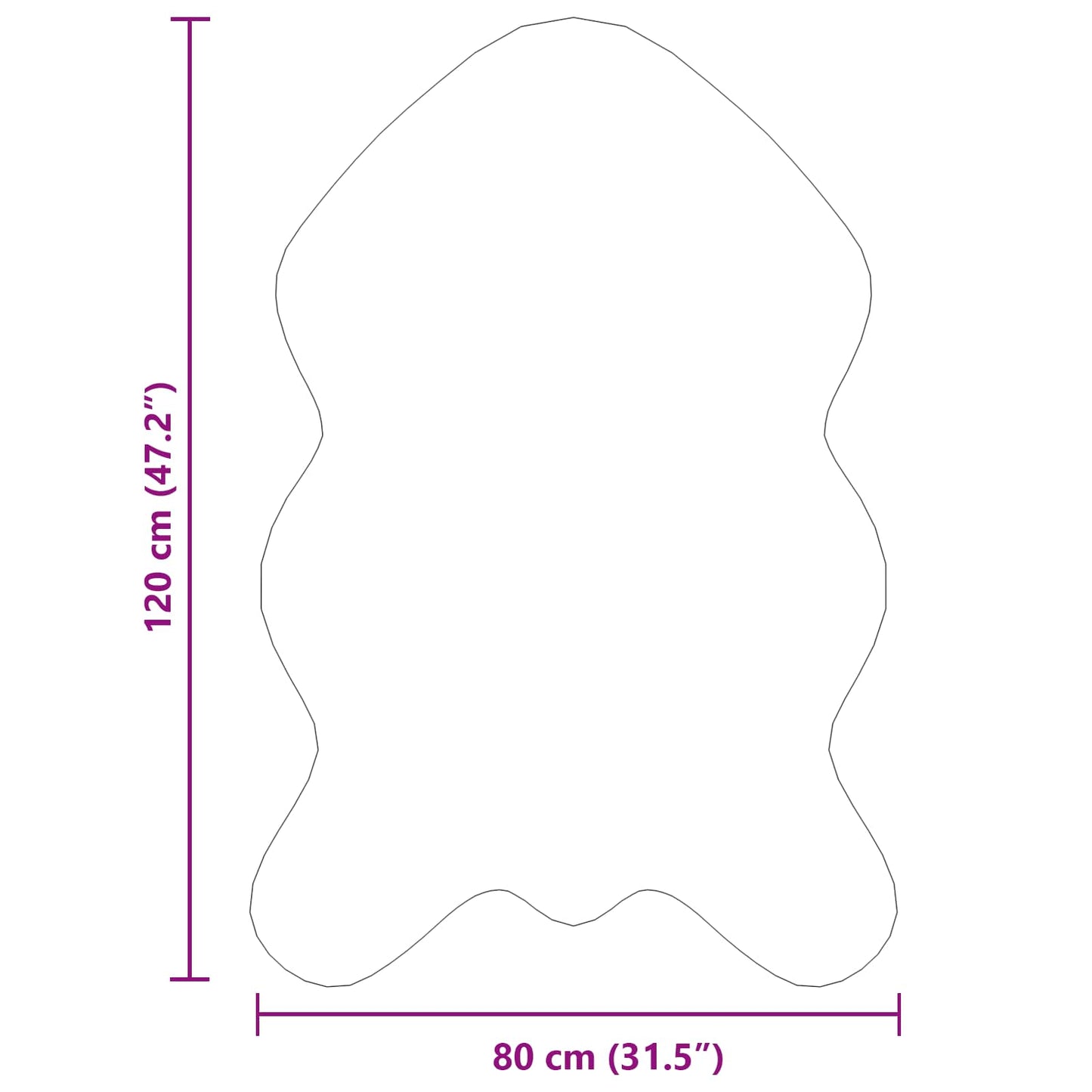 vidaXL Faux Sheepskin Rug TAFALLA Pink 80 x 120 cm Polyester