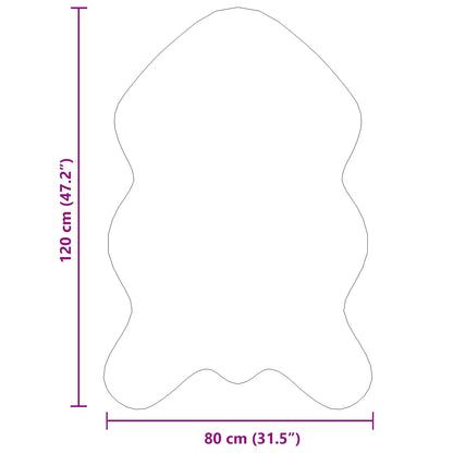 vidaXL Faux Sheepskin Rug TAFALLA Pink 80 x 120 cm Polyester