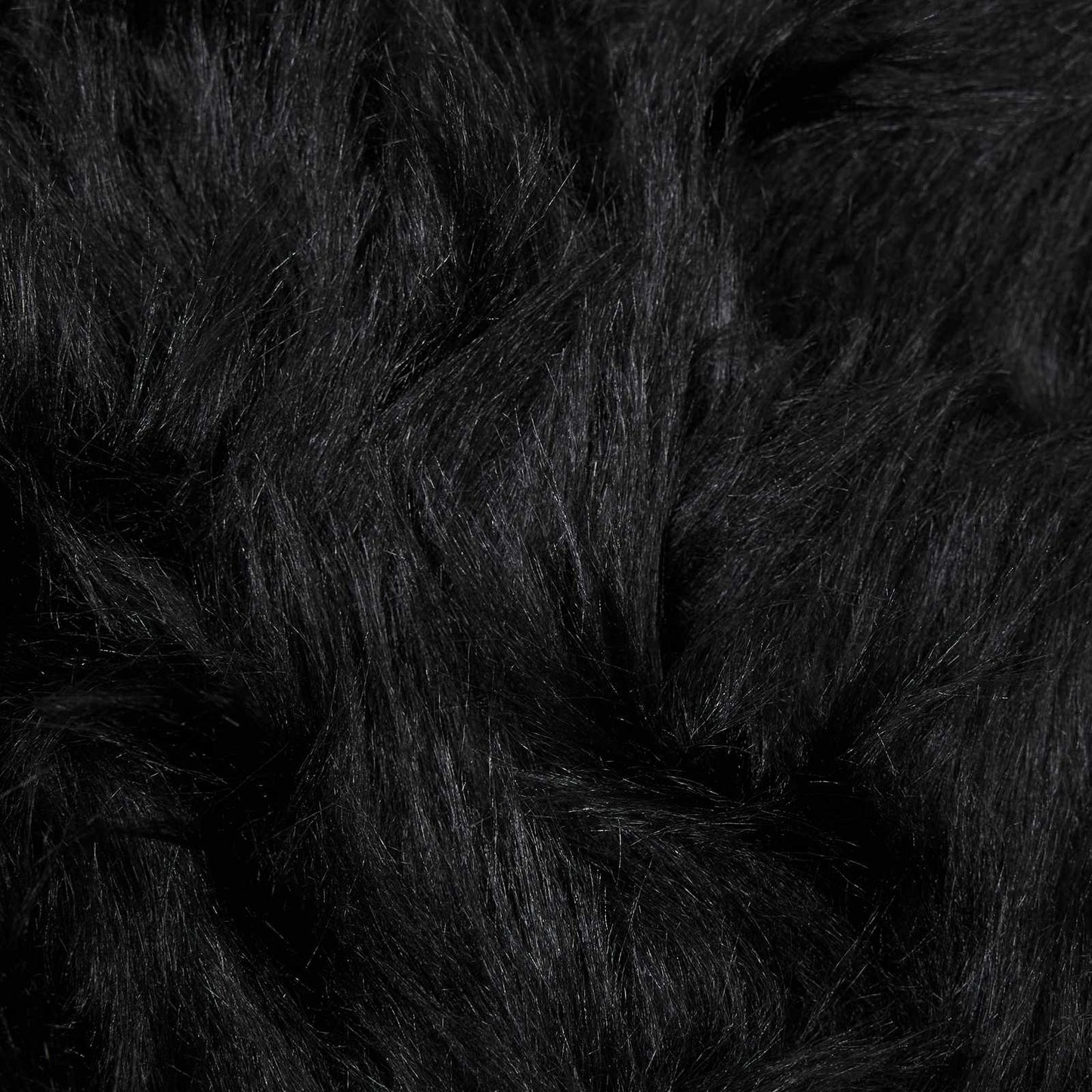 vidaXL Faux Sheepskin Rug TAFALLA Black 160 x 160 cm Polyester