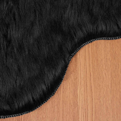 vidaXL Faux Sheepskin Rug TAFALLA Black 80 x 120 cm Polyester