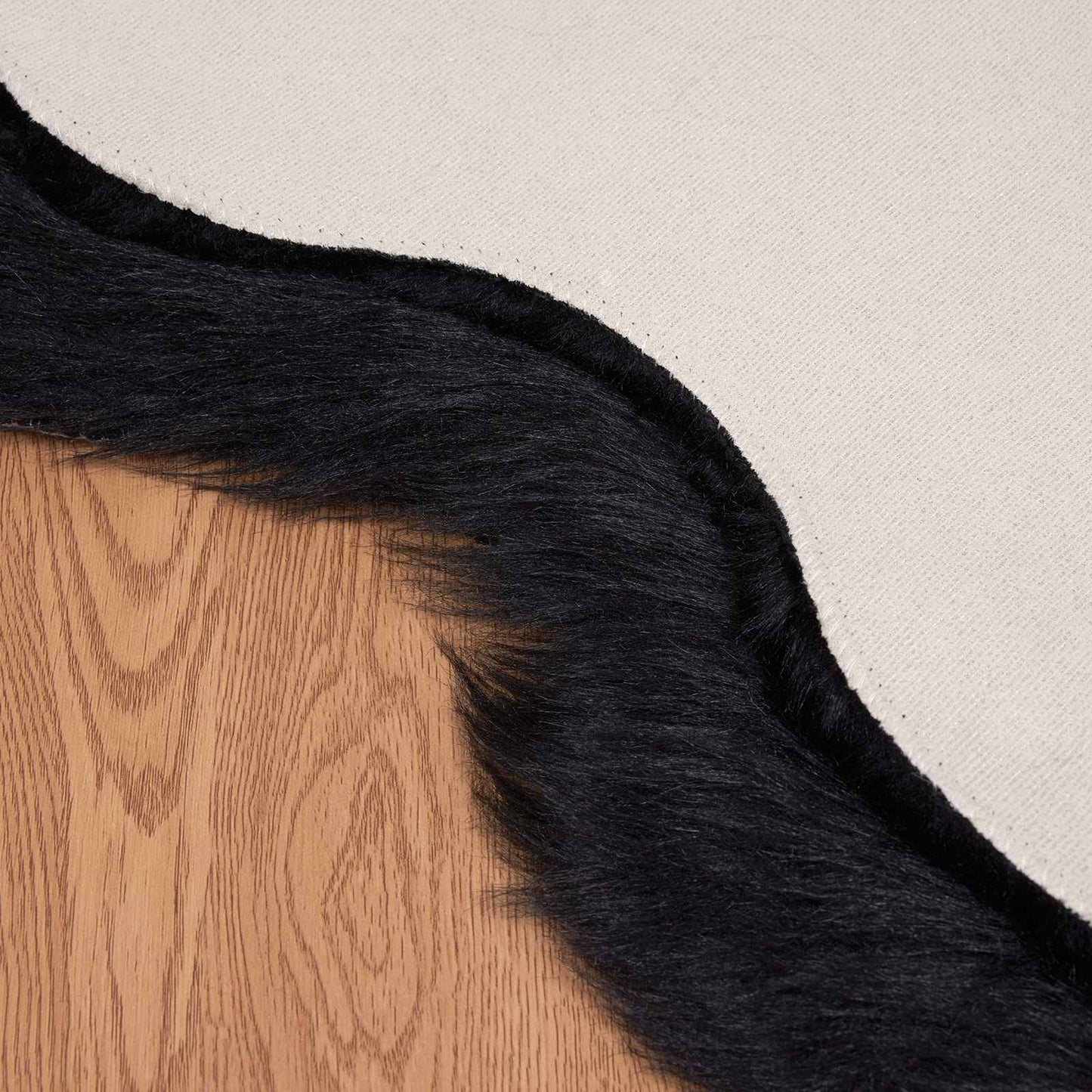 vidaXL Faux Sheepskin Rug TAFALLA Black 80 x 120 cm Polyester