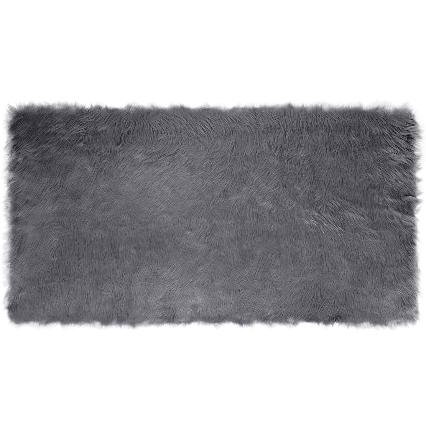 vidaXL Faux Sheepskin Rug TAFALLA Anthracite 60 x 110 cm Polyester