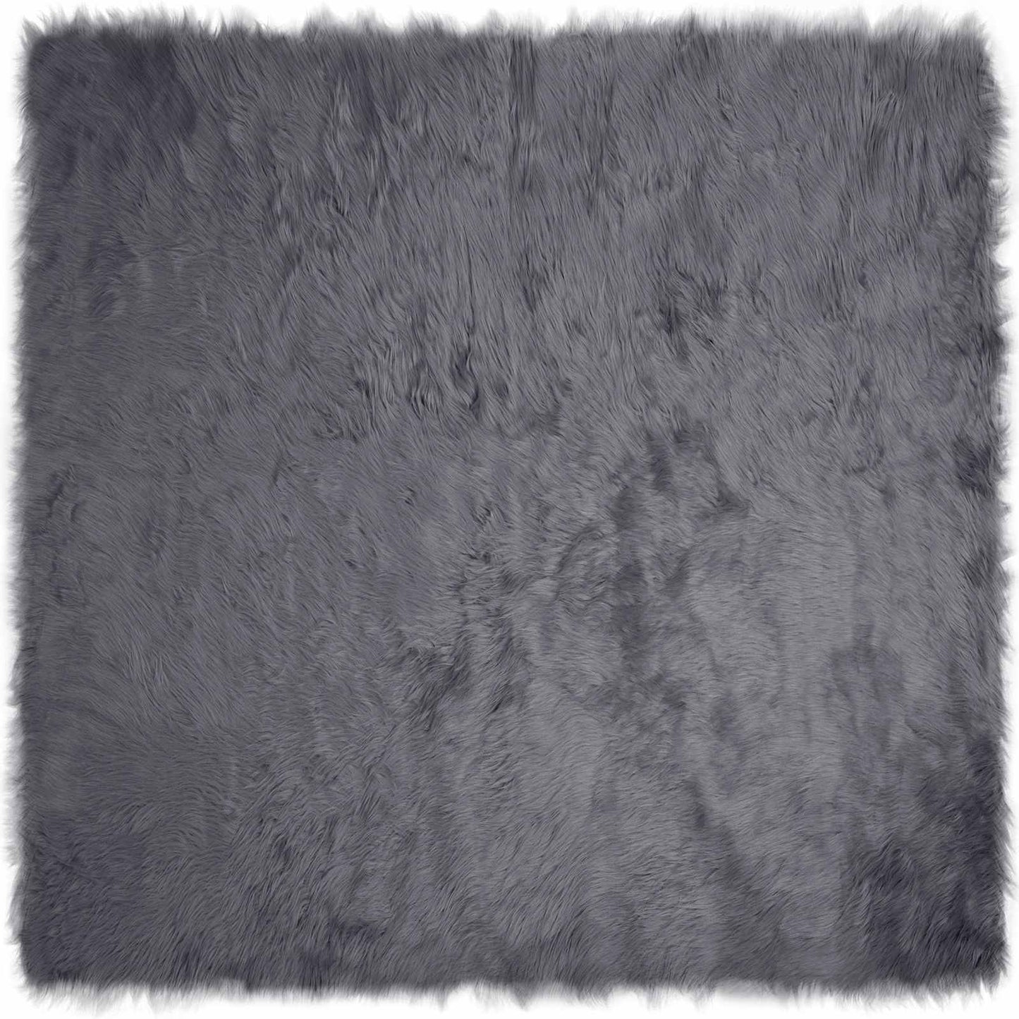 vidaXL Faux Sheepskin Rug TAFALLA Anthracite 200 x 200 cm Polyester