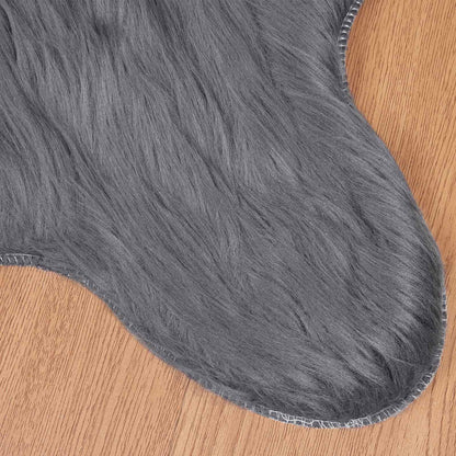 vidaXL Faux Sheepskin Rug TAFALLA Anthracite 60 x 90 cm Polyester