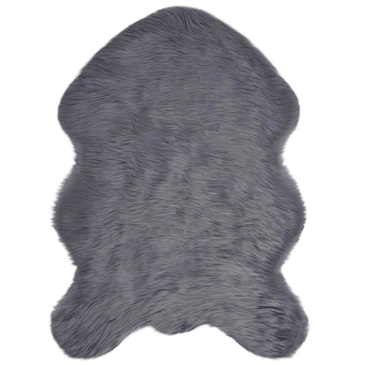 vidaXL Faux Sheepskin Rug TAFALLA Anthracite 80 x 120 cm Polyester
