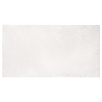 vidaXL Anti-Slip Faux Rabbit Fur Rug OLITE White 80 x 150 cm Polyester