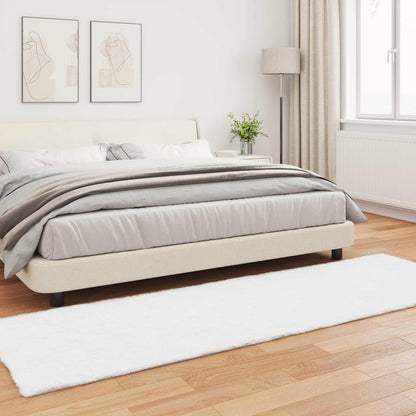 vidaXL Anti-Slip Faux Rabbit Fur Rug OLITE White 80 x 250 cm Polyester
