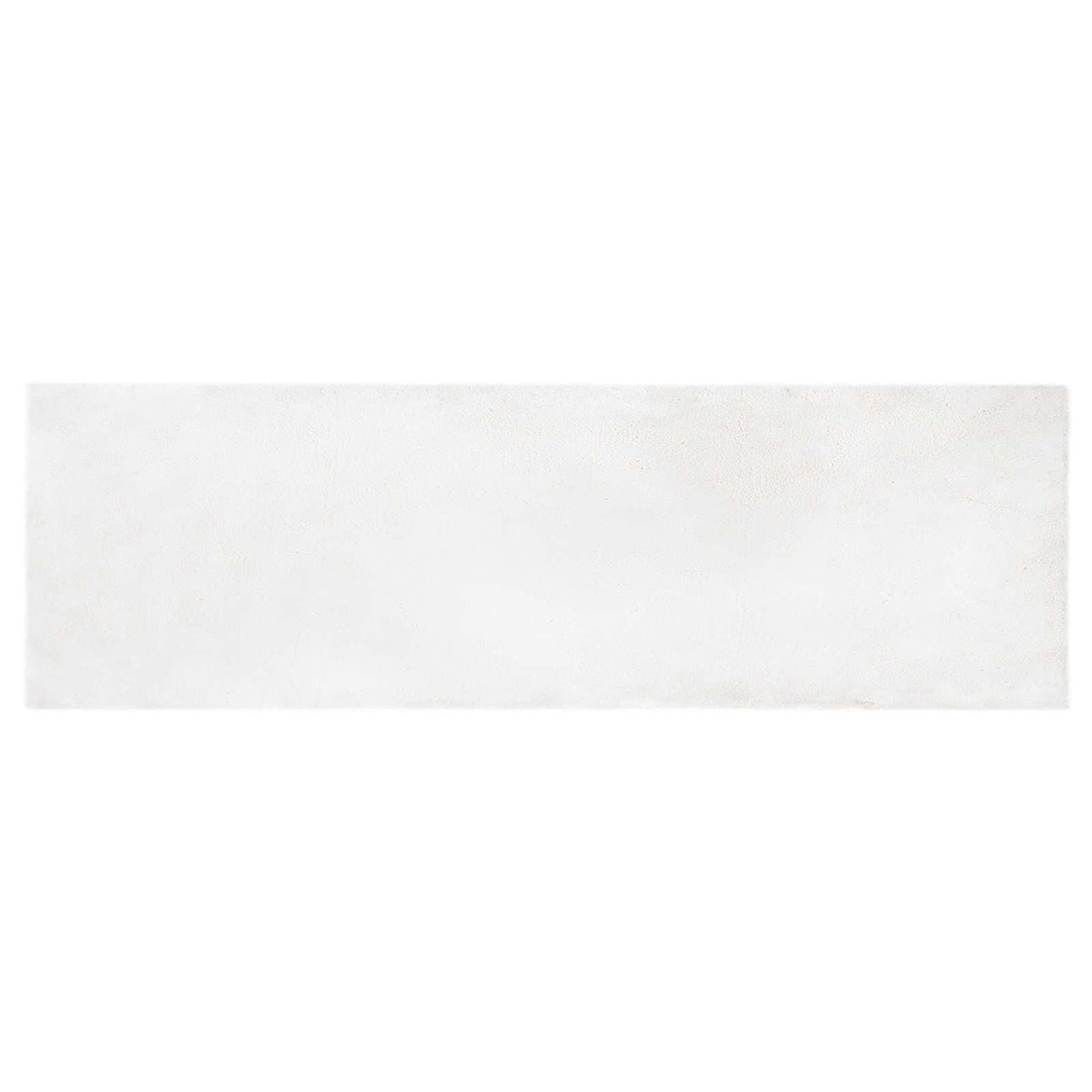vidaXL Anti-Slip Faux Rabbit Fur Rug OLITE White 80 x 250 cm Polyester