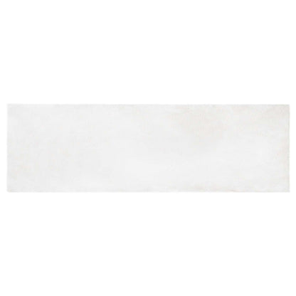 vidaXL Anti-Slip Faux Rabbit Fur Rug OLITE White 80 x 250 cm Polyester
