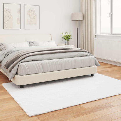 vidaXL Anti-Slip Faux Rabbit Fur Rug OLITE White 120 x 170 cm