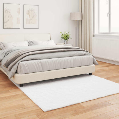 vidaXL Anti-Slip Faux Rabbit Fur Rug OLITE White 120 x 120 cm