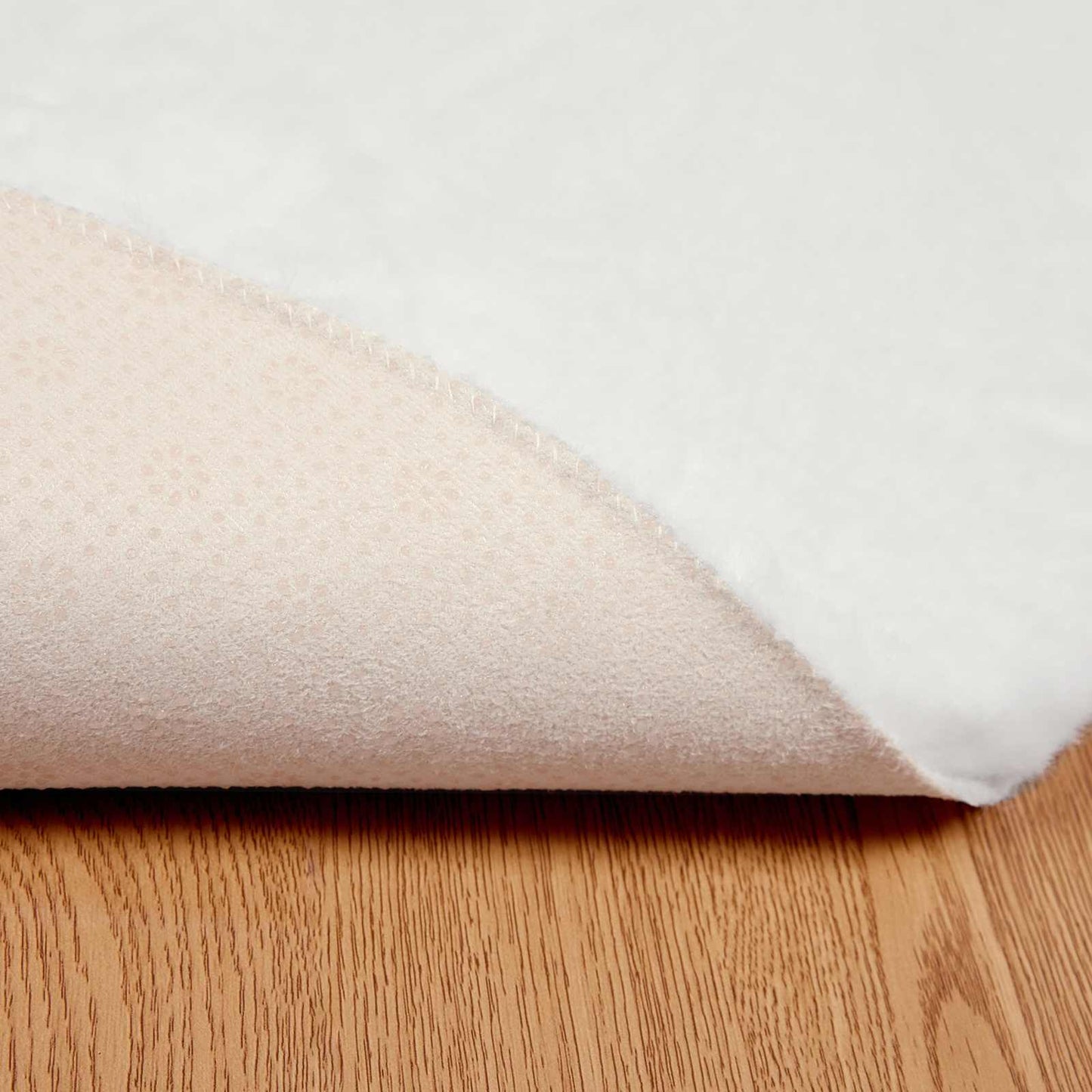 vidaXL Anti-Slip Faux Rabbit Fur Rug OLITE White Ø 100 cm Polyester