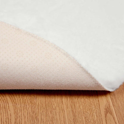 vidaXL Anti-Slip Faux Rabbit Fur Rug OLITE White Ø 120 cm Polyester