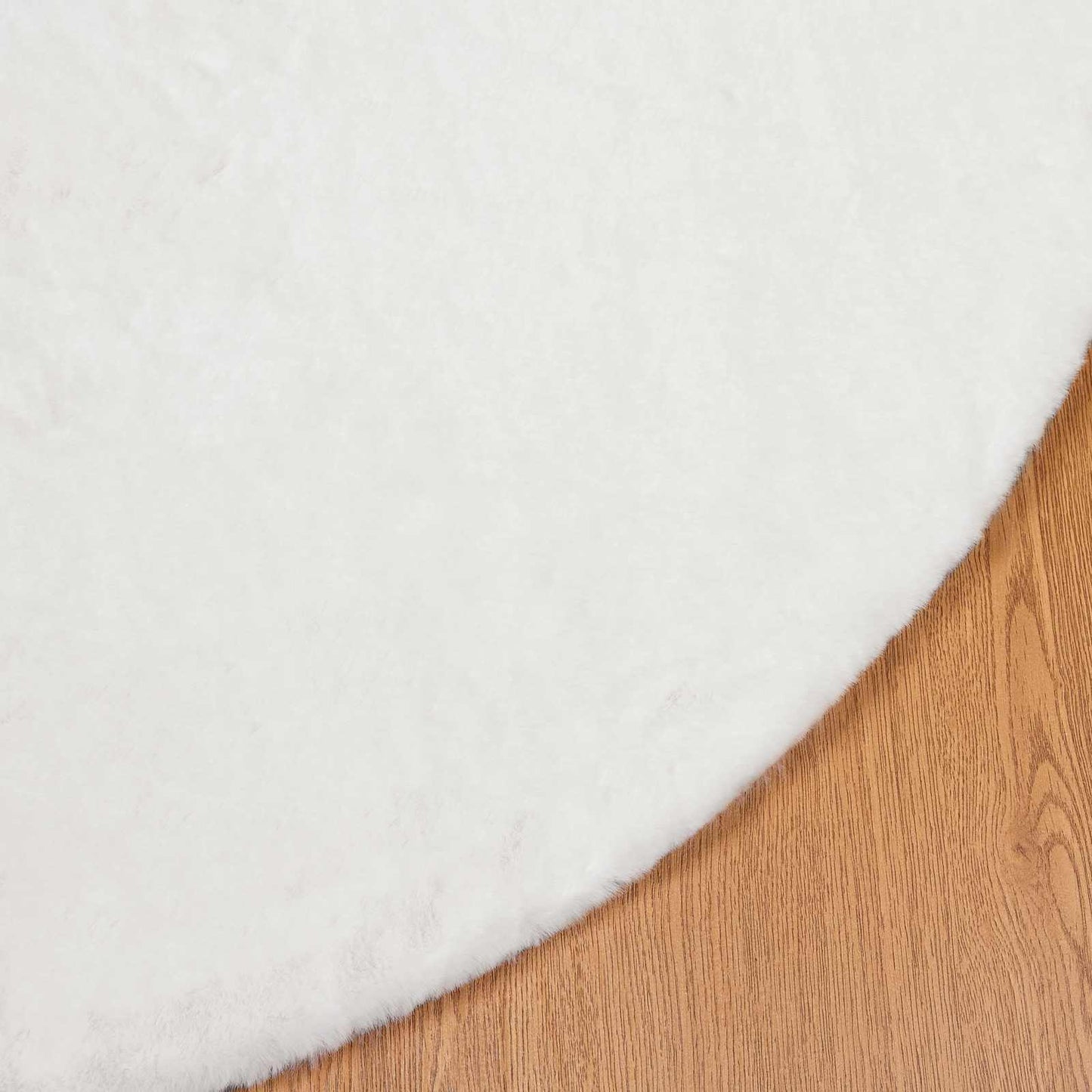 vidaXL Anti-Slip Faux Rabbit Fur Rug OLITE White Ø 160 cm Polyester